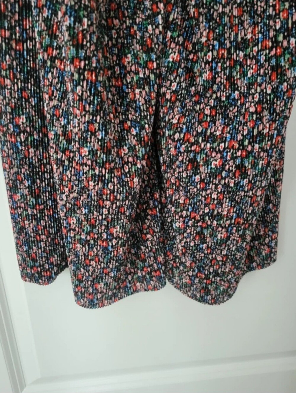 Floral Jumpsuit Spaghetti Strap Black with Pink & White - Picture 3 of 3